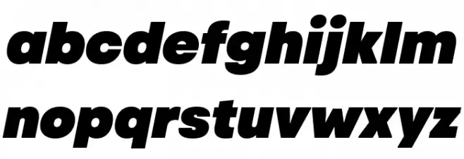 Code Next-Trial Black Italic 字体 小写