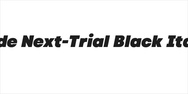 Code Next-Trial Black Italic Logo