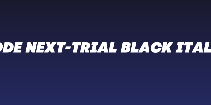 Code Next-Trial Black Italic Social Header
