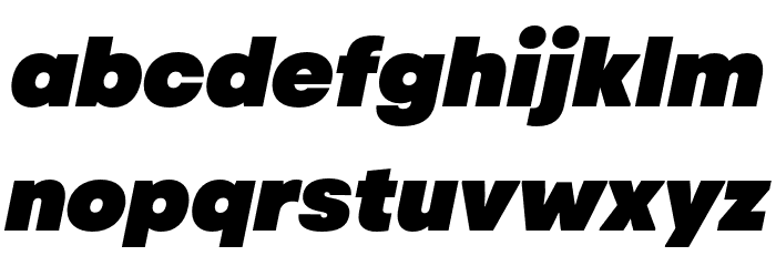 Code Next-Trial Black Italic Font LOWERCASE