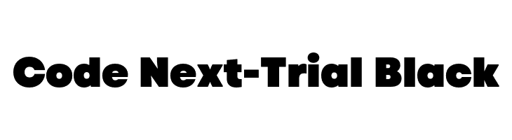Code Next-Trial Black  フリーフォントのダウンロード