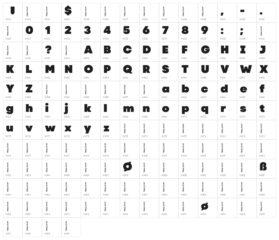 Code Next-Trial Black Character Map