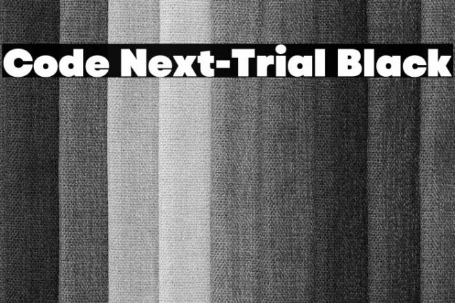 Code Next-Trial Black Font examples
