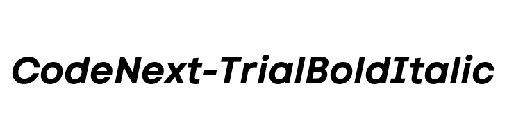 Code Next-Trial Bold Italic  免费字体下载
