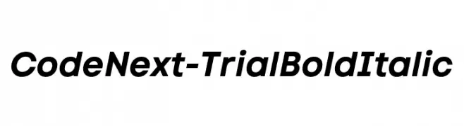 Code Next-Trial Bold Italic  Frei Schriftart Herunterladen