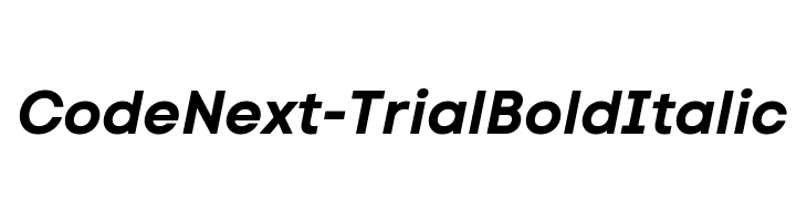 Code Next-Trial Bold Italic  Frei Schriftart Herunterladen