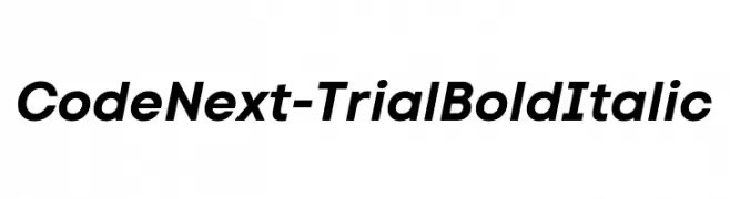 Code Next-Trial Bold Italic  Frei Schriftart Herunterladen