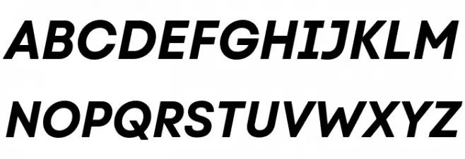 Code Next-Trial Bold Italic Font UPPERCASE