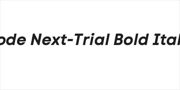 Code Next-Trial Bold Italic Logo