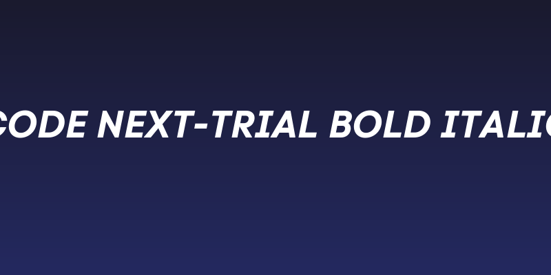 Code Next-Trial Bold Italic Social Header