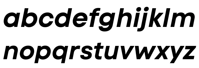 Code Next-Trial Bold Italic Font LOWERCASE