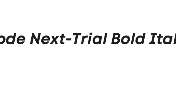 Code Next-Trial Bold Italic Logo