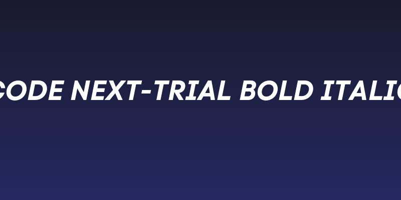 Code Next-Trial Bold Italic Social Header