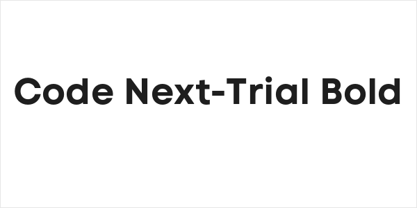Code Next-Trial Bold Logo