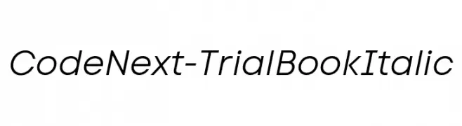 Code Next-Trial Book Italic  les polices de caractères gratuit tlcharger