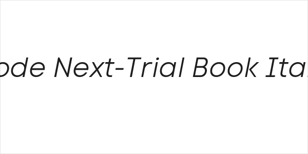 Code Next-Trial Book Italic Logo
