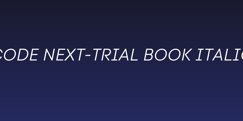 Code Next-Trial Book Italic Social Header