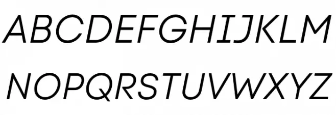Code Next-Trial Book Italic Font Litere mari