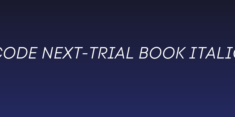Code Next-Trial Book Italic Social Header
