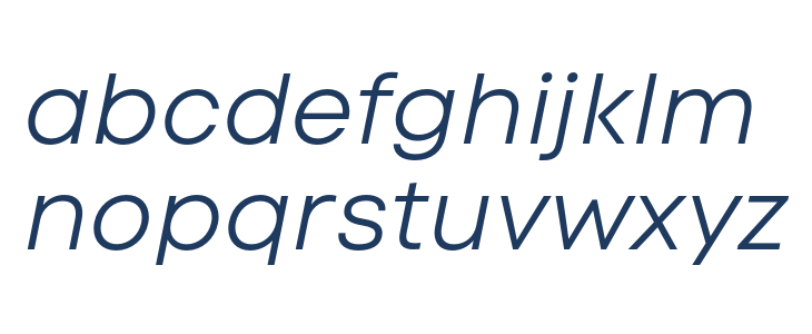 Code Next-Trial Book Italic Lowercase