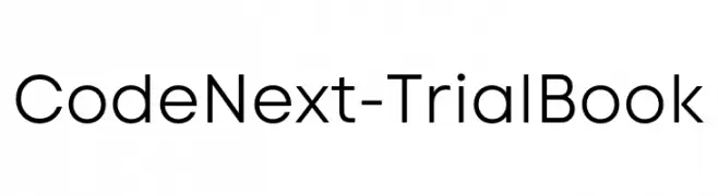Code Next-Trial Book  Frei Schriftart Herunterladen