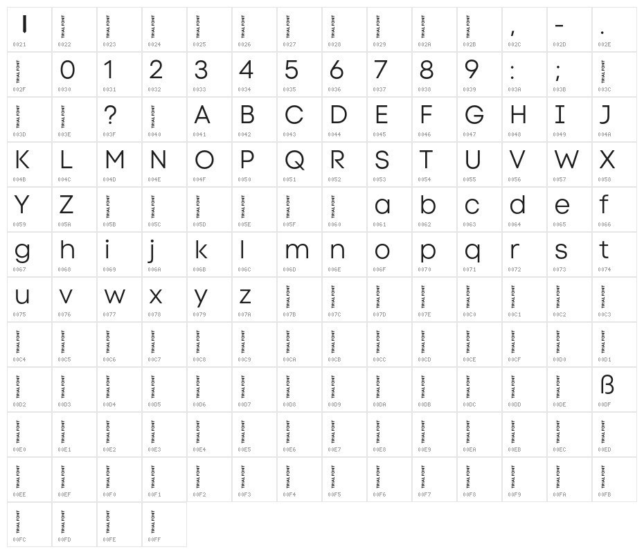 Code Next-Trial Book Character Map