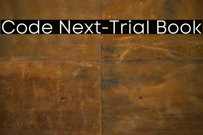 Code Next-Trial Book Example 1
