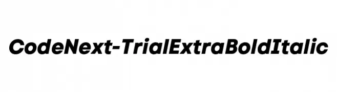 Code Next-Trial ExtraBold Italic  नि: शुल्क फ़ॉन्ट्स डाउनलोड