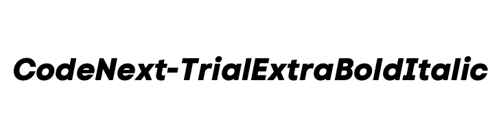 Code Next-Trial ExtraBold Italic  नि: शुल्क फ़ॉन्ट्स डाउनलोड