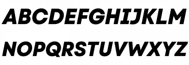 Code Next-Trial ExtraBold Italic Fuentes MAYÚSCULAS