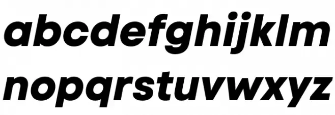 Code Next-Trial ExtraBold Italic 字体 小写