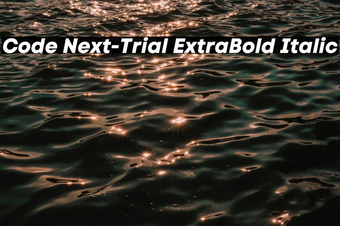 Code Next-Trial ExtraBold Italic Example 2