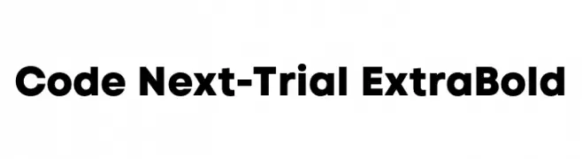 Code Next-Trial ExtraBold  नि: शुल्क फ़ॉन्ट्स डाउनलोड