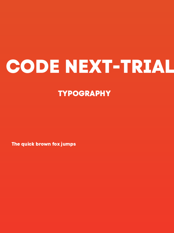 Code Next-Trial ExtraBold Poster