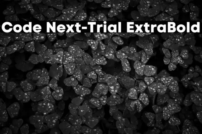 Code Next-Trial ExtraBold Font examples