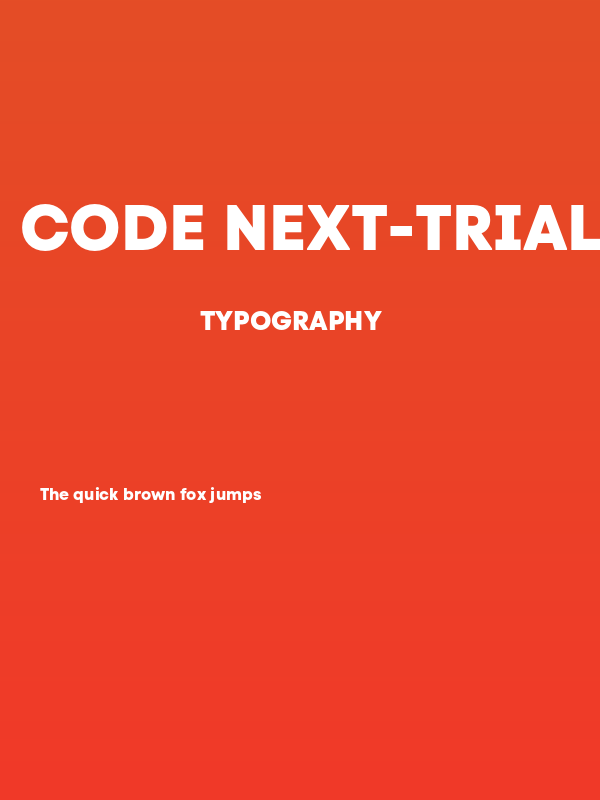 Code Next-Trial ExtraBold Poster