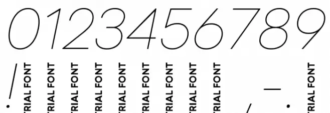 Code Next-Trial Hairline Italic Font OTHER CHARS