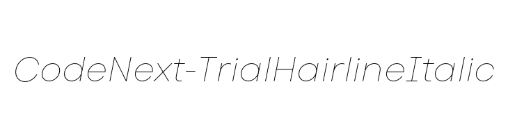 Code Next-Trial Hairline Italic  Descarca Fonturi Gratis