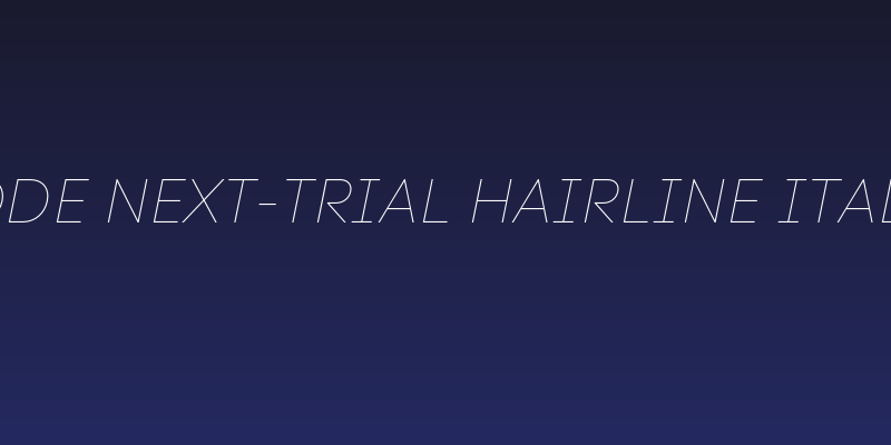 Code Next-Trial Hairline Italic Social Header