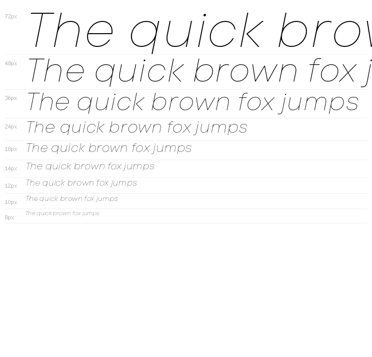 Code Next-Trial Hairline Italic Waterfall