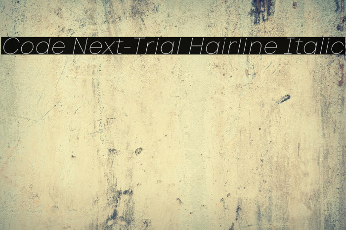 Code Next-Trial Hairline Italic Example 2