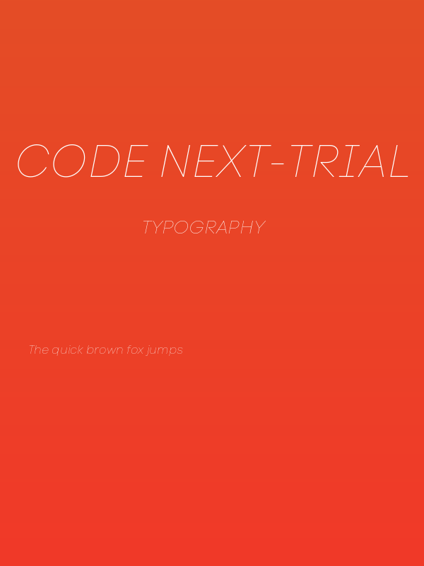 Code Next-Trial Hairline Italic Poster