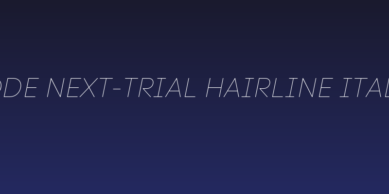 Code Next-Trial Hairline Italic Social Header