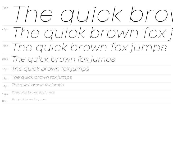 Code Next-Trial Hairline Italic Waterfall