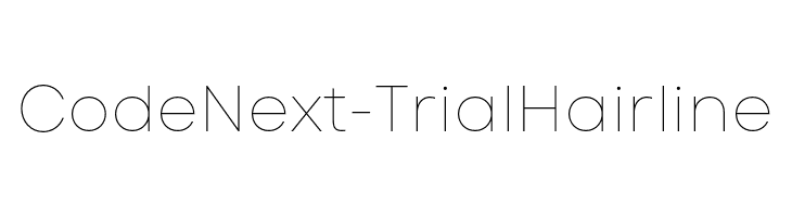 Code Next-Trial Hairline  नि: शुल्क फ़ॉन्ट्स डाउनलोड