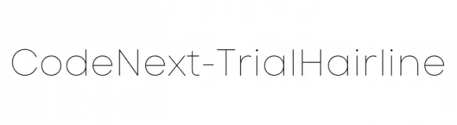 Code Next-Trial Hairline  नि: शुल्क फ़ॉन्ट्स डाउनलोड