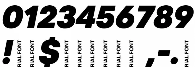 Code Next-Trial Heavy Italic Font OTHER CHARS