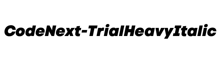 Code Next-Trial Heavy Italic  font caratteri gratis