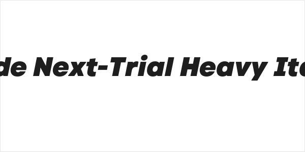 Code Next-Trial Heavy Italic Logo