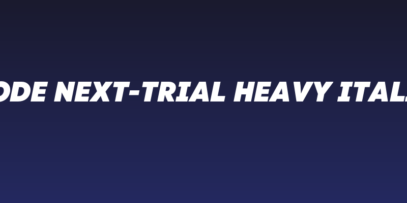 Code Next-Trial Heavy Italic Social Header